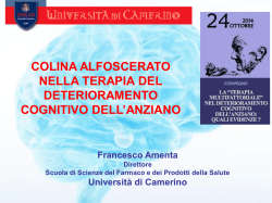 Colina alfoscerato nella terapia del deterioramento