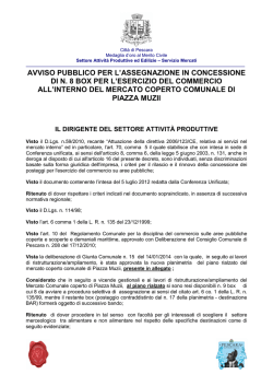 avviso pubblico - Comune di Pescara