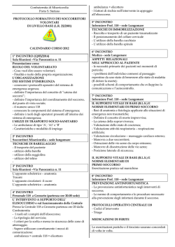 Programma del Corso - Misericordia di Porto Santo Stefano