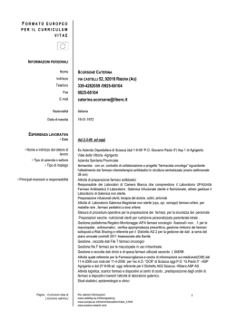 cv scorsone - Universit&agrave; degli Studi di Messina