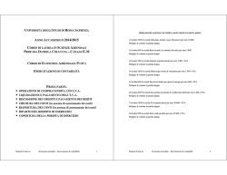 Esercizi di Contabilit&agrave; - prima parte