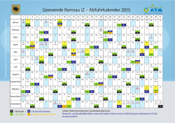 Gemeinde Ramsau iZ – Abfuhrkalender 2015