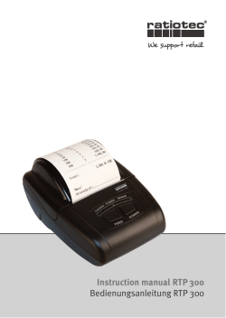 Instruction manual RTP 300 Bedienungsanleitung RTP 300