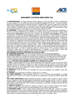 regolamento 2014 - Maratona di Ostia