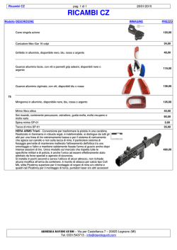 RICAMBI CZ - armeria davide guidi