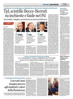 Tpl, scintille Becce-Berruti su inchieste e faide