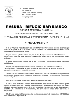 RASURA - RIFUGIO BAR BIANCO