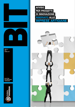 Avvisi per progetti di innovazione riservato alle Imprese Artigiane