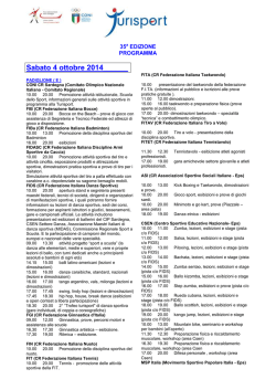 Programma generale 35&deg; TURISPORT 2014
