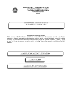 Documento del 15 maggio della classe 5&deg;BSS