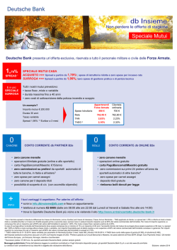 Deutsche Bank - agevolazioni per mutui e conti correnti