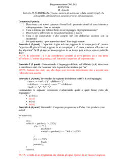 Esame + tracce 09-05-2014