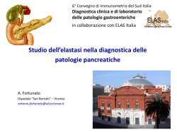 Le patologie pancreatiche