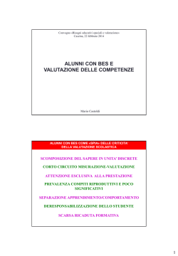Seminario "Alunni con BES e valutazione delle competenze"