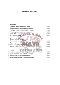 Ristorante „Bei Bolte“ Antipasta Zuppe fatte in casa Insalate