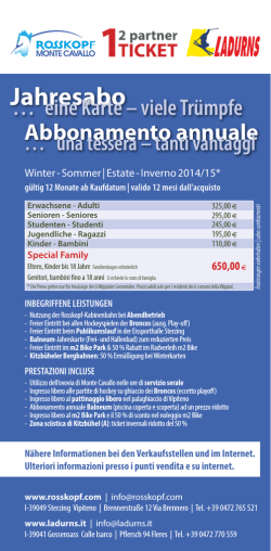 Abbonamento annuale