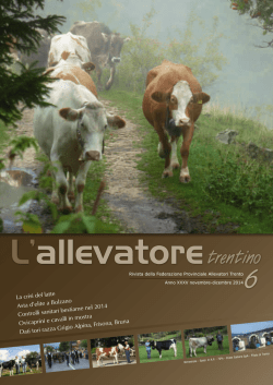 n° 6 NOV - DIC - Federazione Provinciale Allevatori Trento