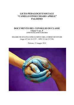 Liceo Pedagogico Sociale - Istituto Magistrale Camillo Finocchiaro