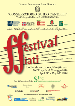 lib festival fiati 14.indd - Conservatorio Guido Cantelli