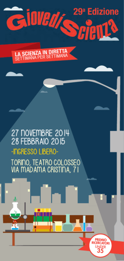 29a Edizione - Gioved&igrave;Scienza
