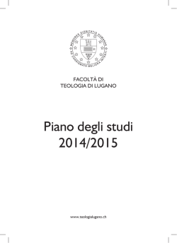 Piano degli studi 2014/2015 - Lugano