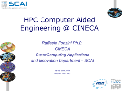 HPC Computer Aided Engineering @ CINECA
