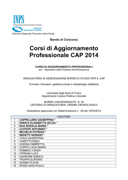 Corsi di Aggiornamento Professionale CAP 2014