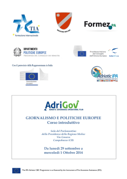 Programma - Adriatic Euroregion