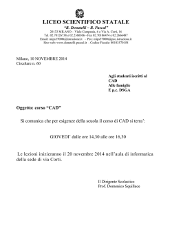 corso “CAD” - Liceo Scientifico Donatelli Pascal