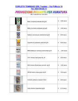 offerte prodotti muratura