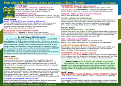 Sette giorni di… spettacoli, cultura, sport, musica a Sasso Marconi