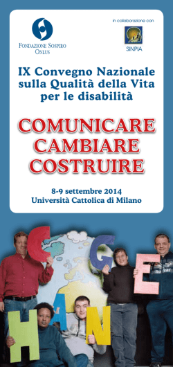 COMUNICARE CAMBIARE COSTRUIRE