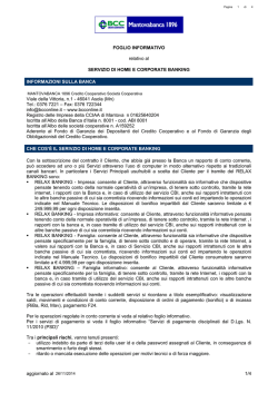servizio di home e corporate banking - BCC OnLine