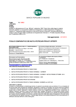 Foglio Analitico - MutuiOnline.it