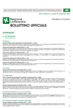 bollettino ufficiale - Programma Operativo Competitivit&agrave; FESR
