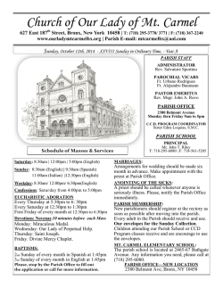 October 12, 2014 - Our Lady Of Mt Carmel Church
