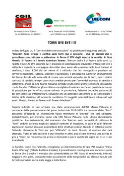 TORRI BYE BYE !!!! - rsuslcpiemonte.it