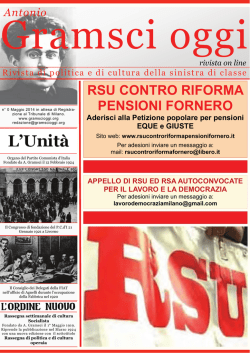RSU CONTRO RIFORMA PENSIONI FORNERO