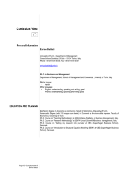 Europass Curriculum Vitae