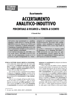 ACCERTAMENTO ANALITICO-INDUTTIVO
