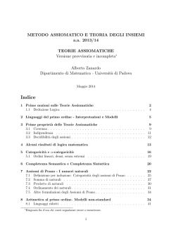 Dispensa: Teorie Assiomatiche