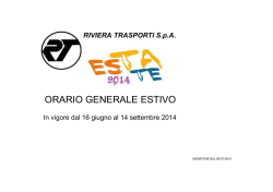 ORARIO GENERALE ESTIVO - Riviera Trasporti SpA