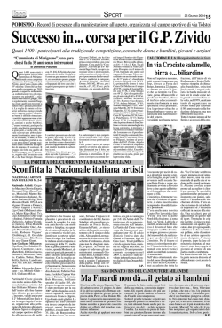 Successo in... corsa per il G.P. Zivido