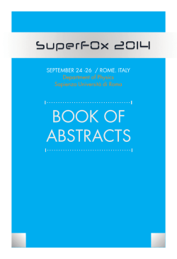 The Book of abstracts is online - Dipartimento di Fisica