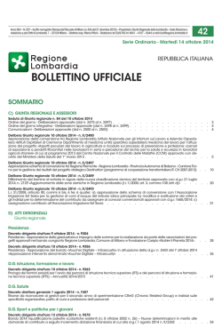 Bando - BURL n. 42 del 14-10-2014