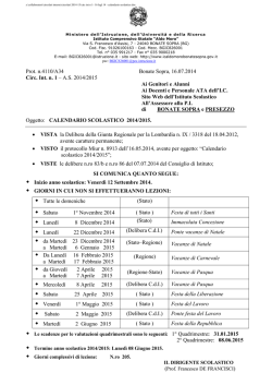 Calendario scolastico 2014/15 - Home