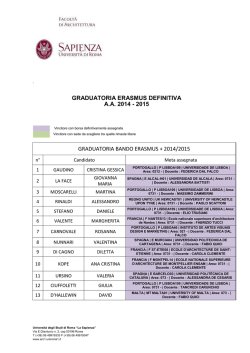 GRADUATORIA ERASMUS DEFINITIVA A.A. 2014
