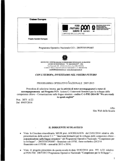 Programma Operativo Nazionale CCI