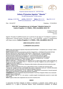 scarica il bando - Istituto Mancini