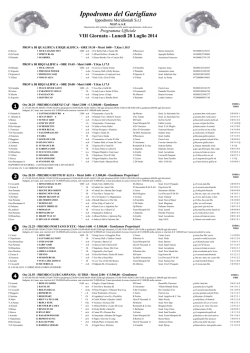 Programma ufficiale 28 Luglio